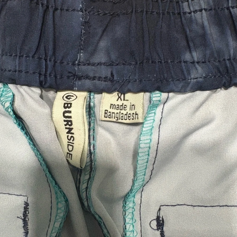 Burnside Dark Blue Tie-Dye Board Shorts